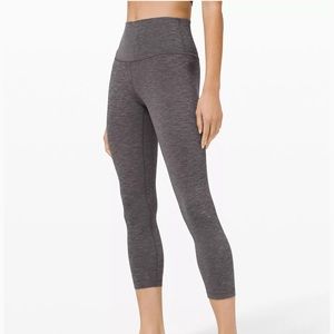 Lululemon 23” Leggings in heathered black